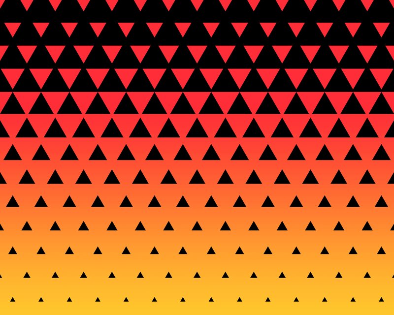 Geometric Triangle Pattern — Red, Dynamic, Sunset