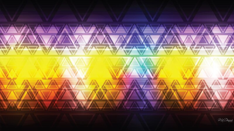 Geometric Triangle Pattern — Yellow