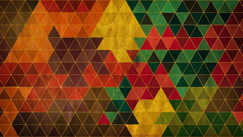 Geometric Triangle Pattern — Yellow, Vibrant, Abstract, Triangles