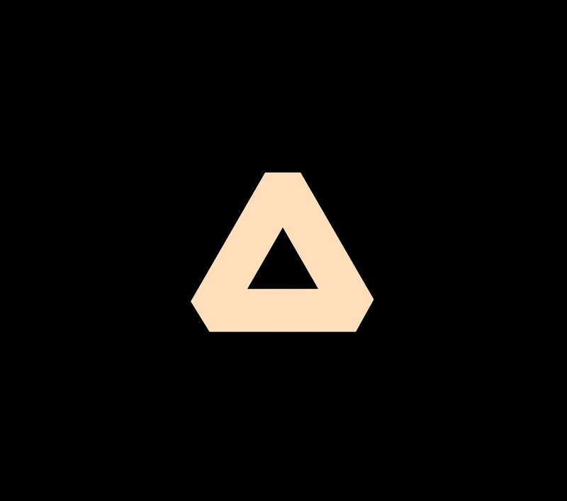 Geometric Triangle Shape — Black