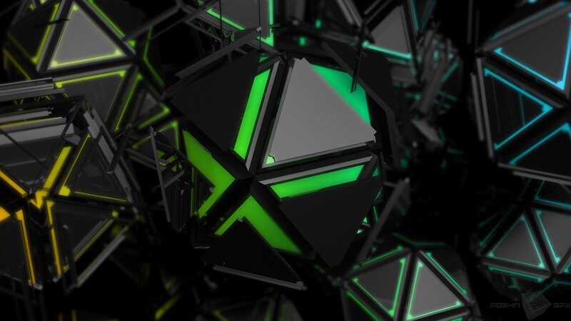 Geometric Triangles — Black