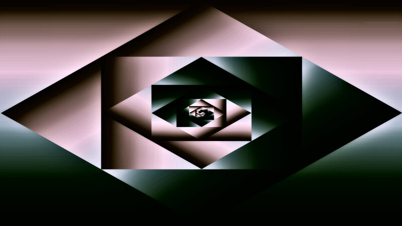 Geometric Tunnel Pattern — Black