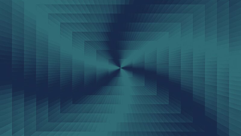 Geometric Tunnel Pattern — Blue