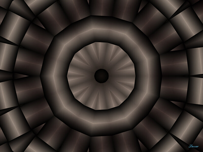 Geometric Tunnel Pattern — Gray