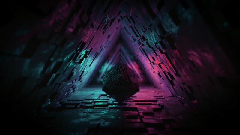 Geometric Tunnel with Cube