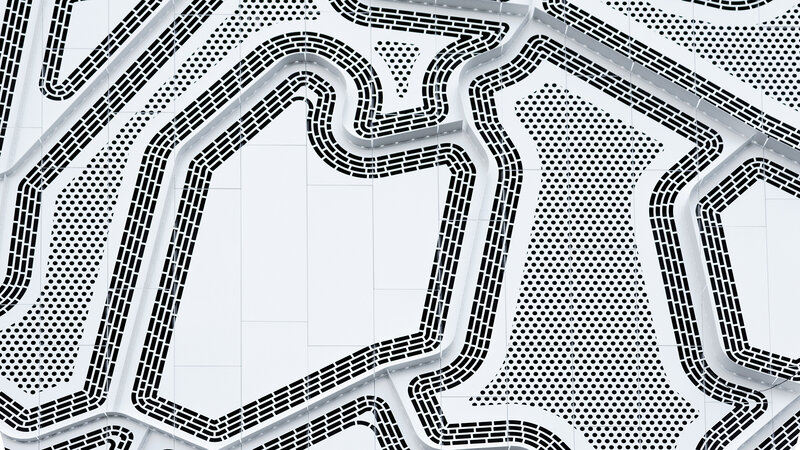 Geometric Wall Pattern — Black