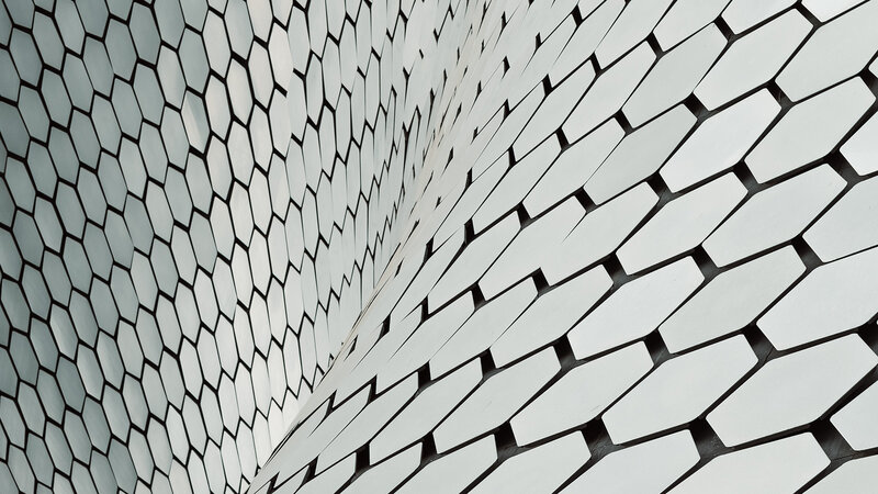 Geometric Wall Pattern — White, Minimalist
