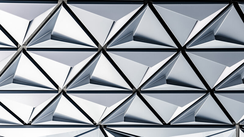 Geometric Wall Pattern — White