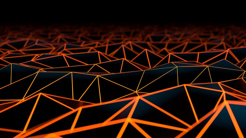 Geometric Wireframe Landscape