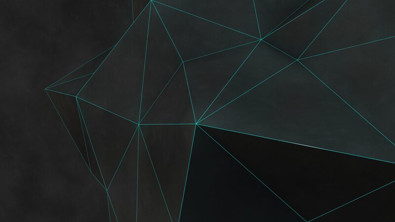 Geometric Wireframe Structure — Black