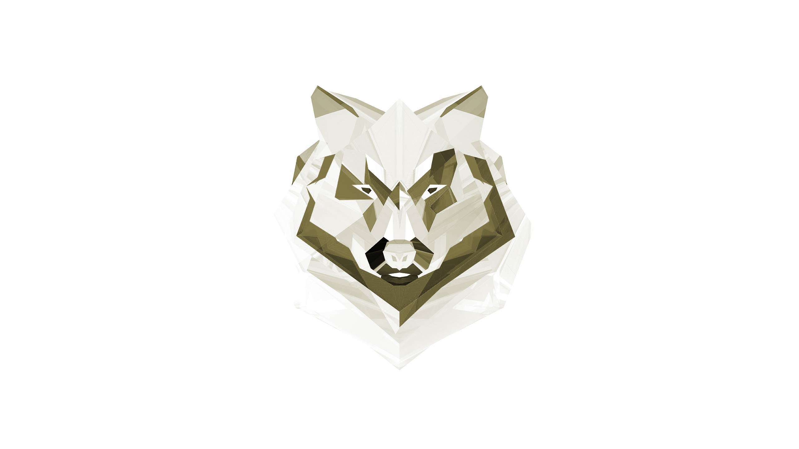 geometric wolf head design