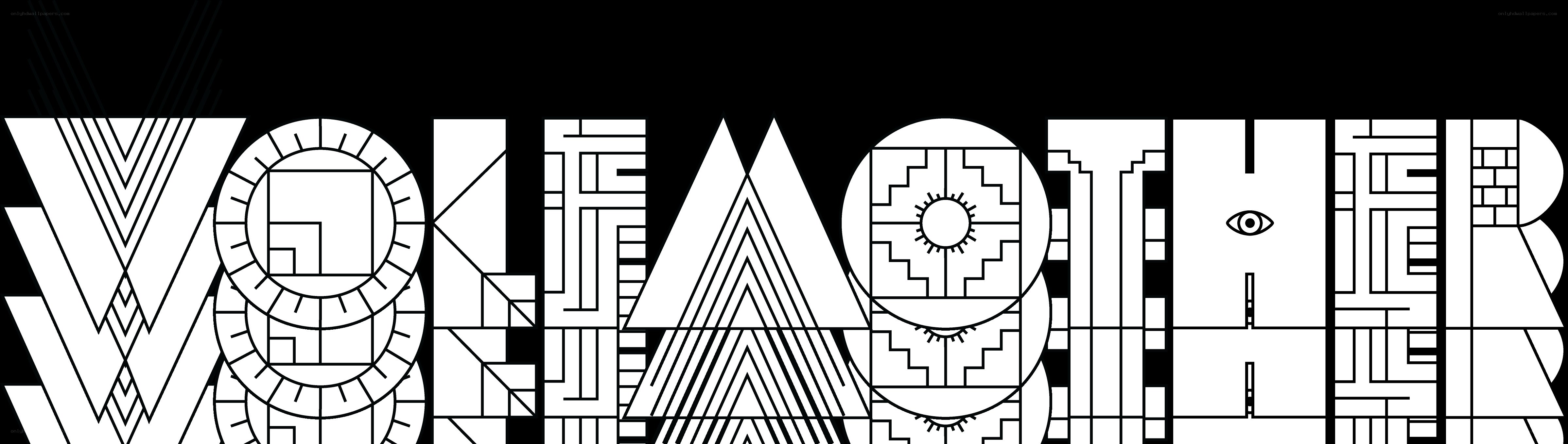 geometric word art design