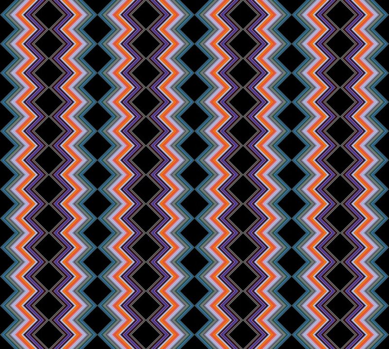 Geometric Zigzag Pattern — Orange