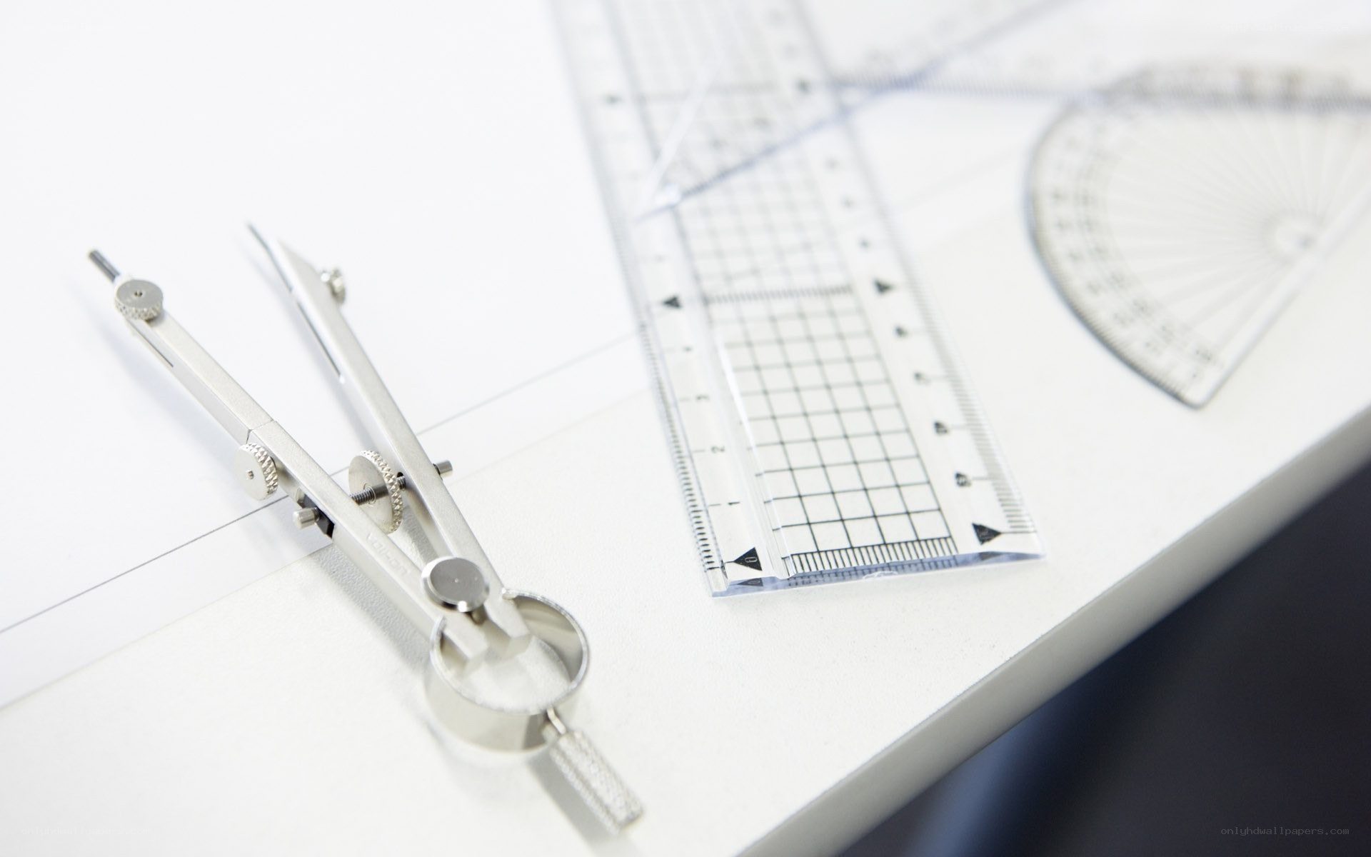 geometry tools on white surface