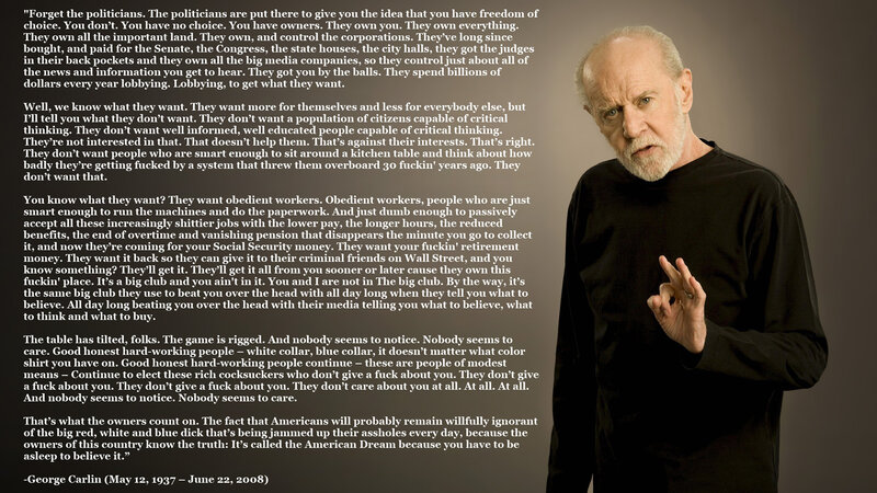George Carlin on American society