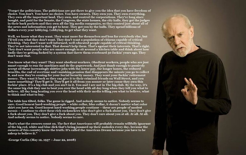 George Carlin on American society