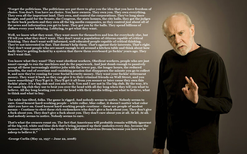 George Carlin on American society
