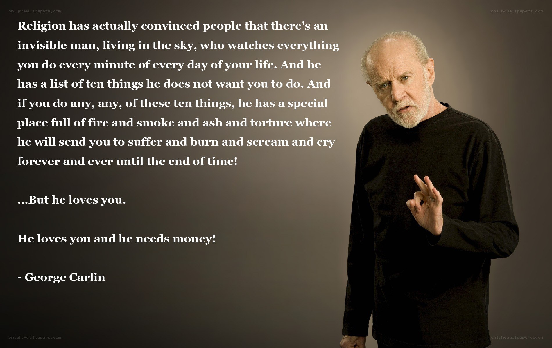 George Carlin on religion
