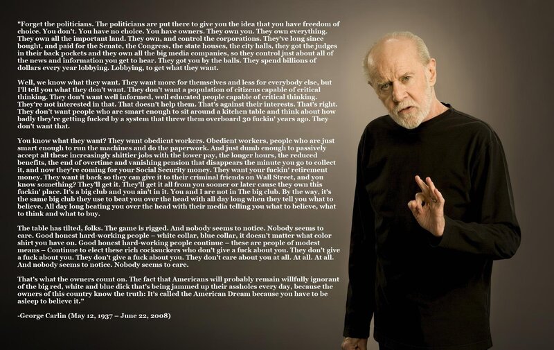 George Carlin on the American Dream