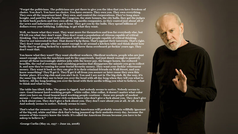 George Carlin on the American Dream