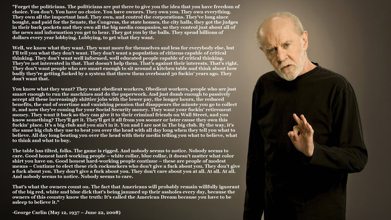 George Carlin on the American Dream