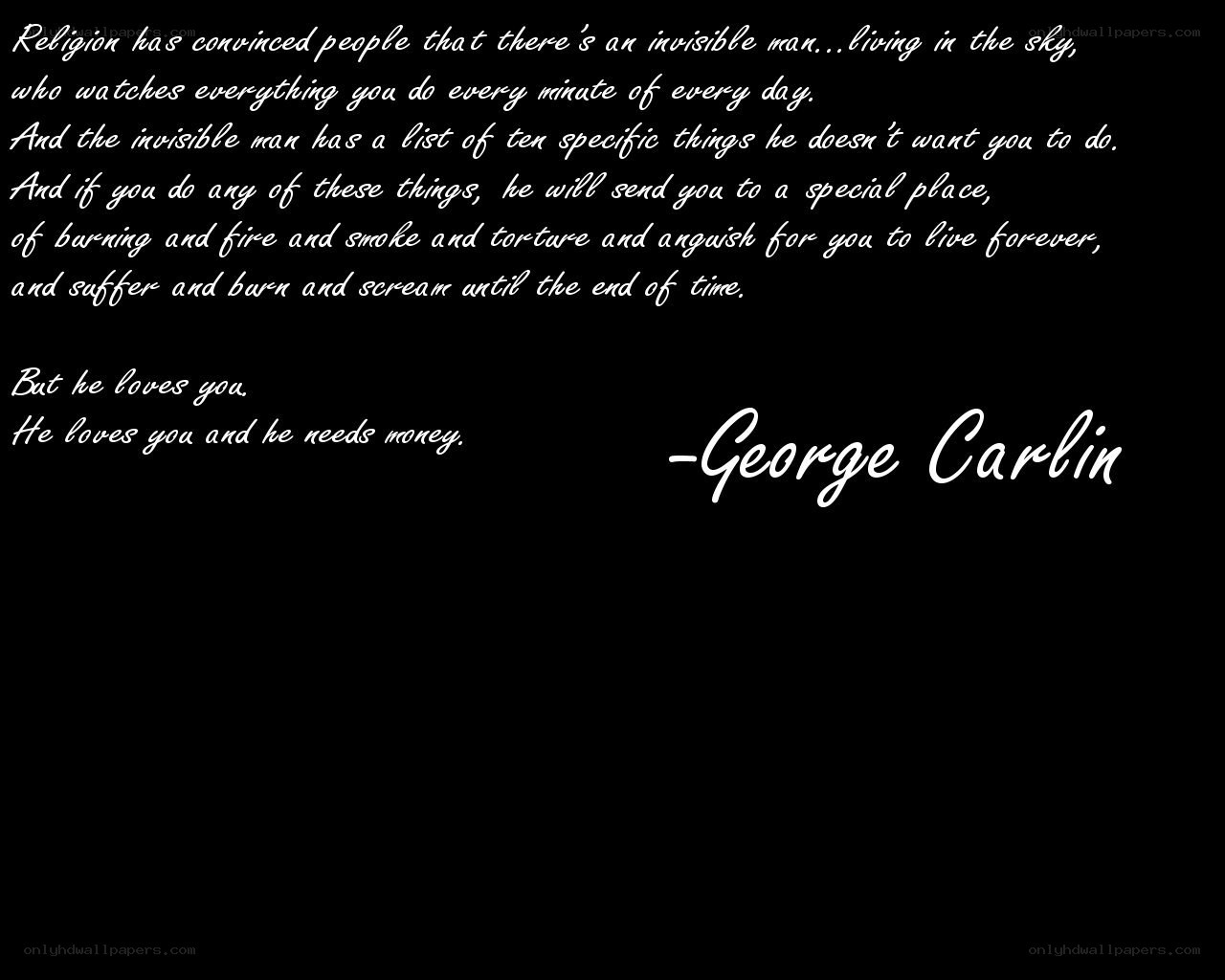 George Carlin quote on religion