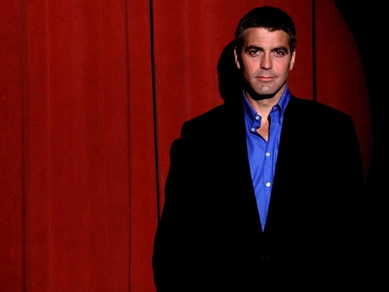 George Clooney in Suit — Red