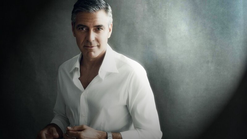 George Clooney in white shirt