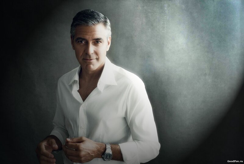 George Clooney in white shirt