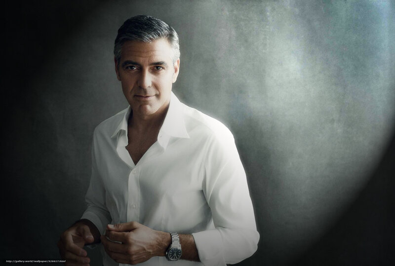 George Clooney in white shirt