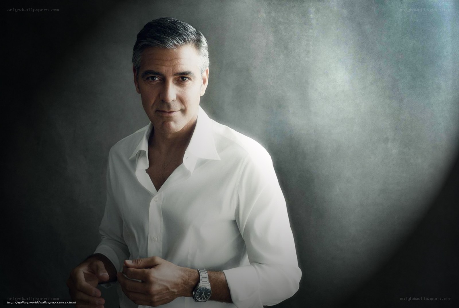 George Clooney in white shirt