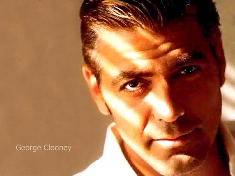 George Clooney Portrait — Brown