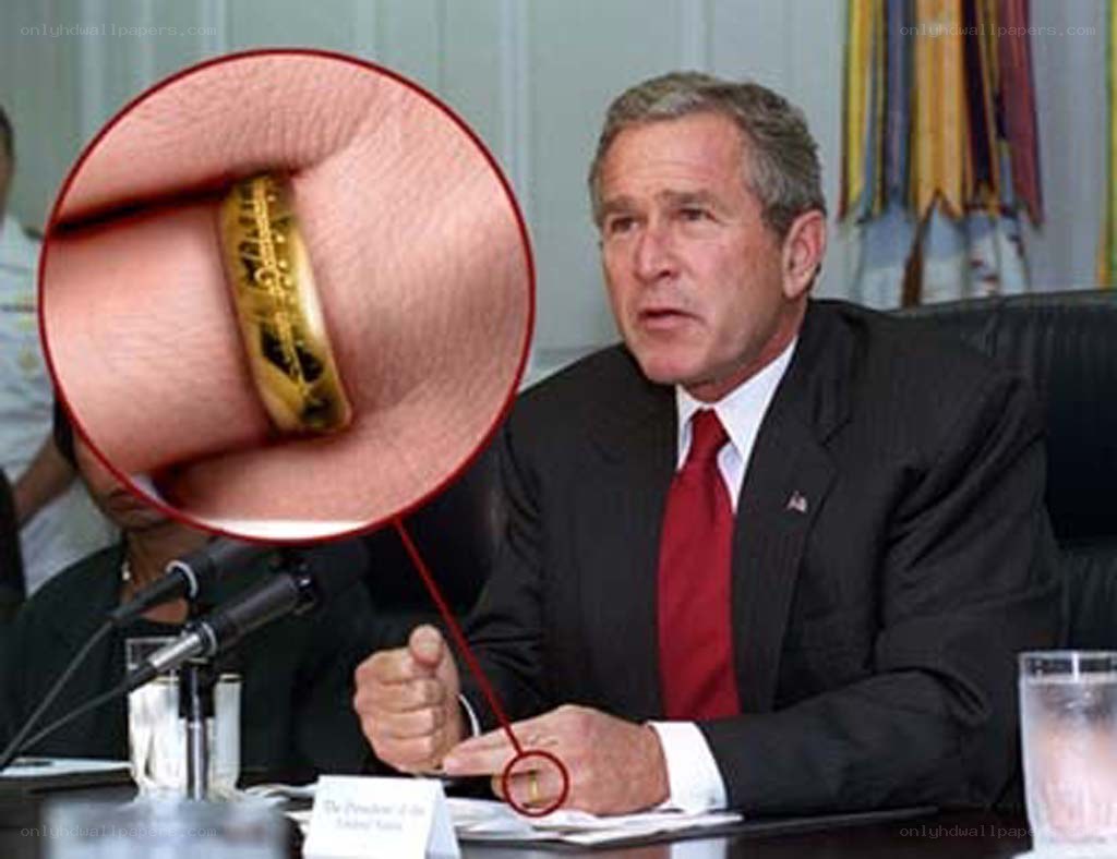 George W. Bush wearing a ring