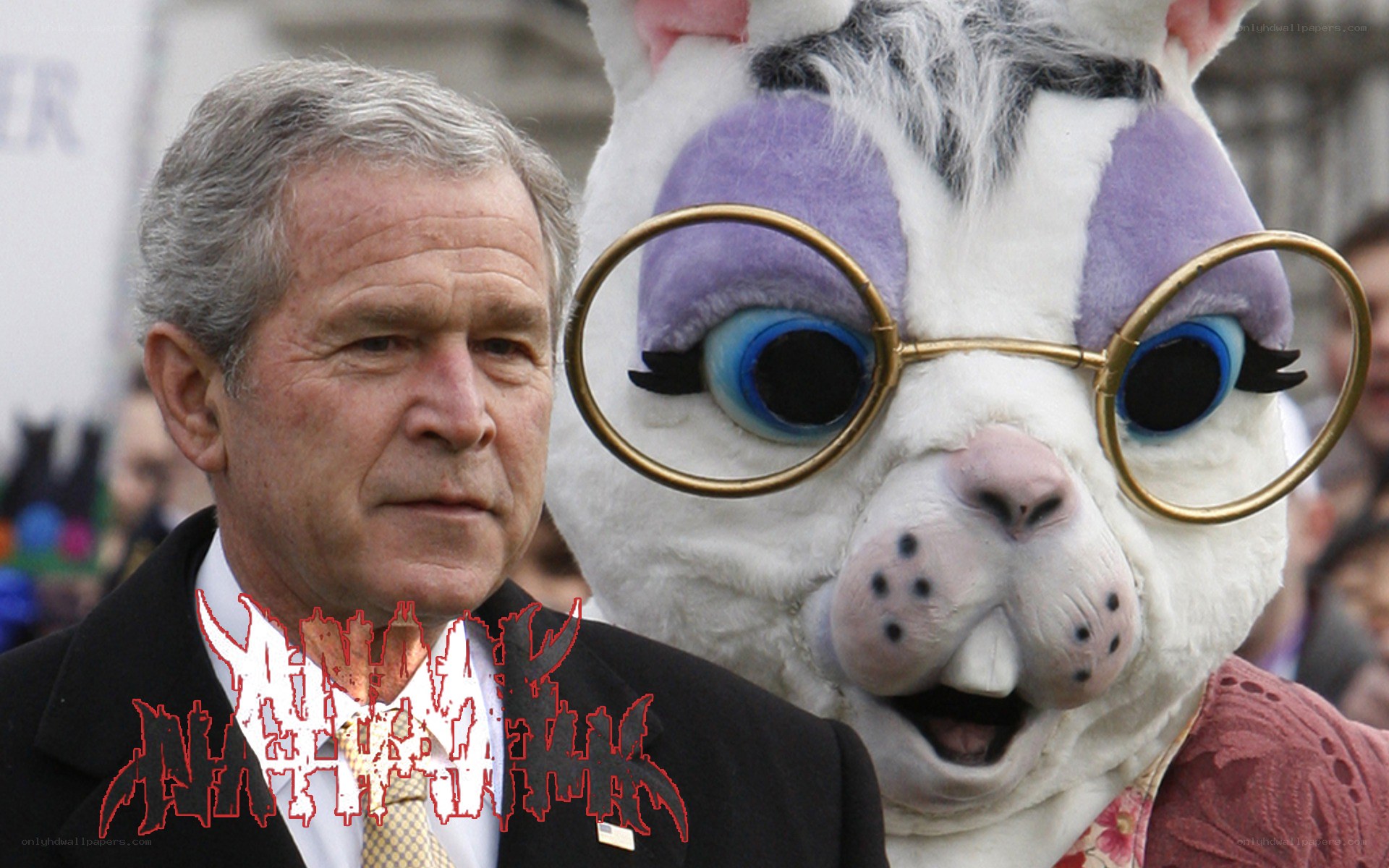 George W. Bush with Easter Bunny
