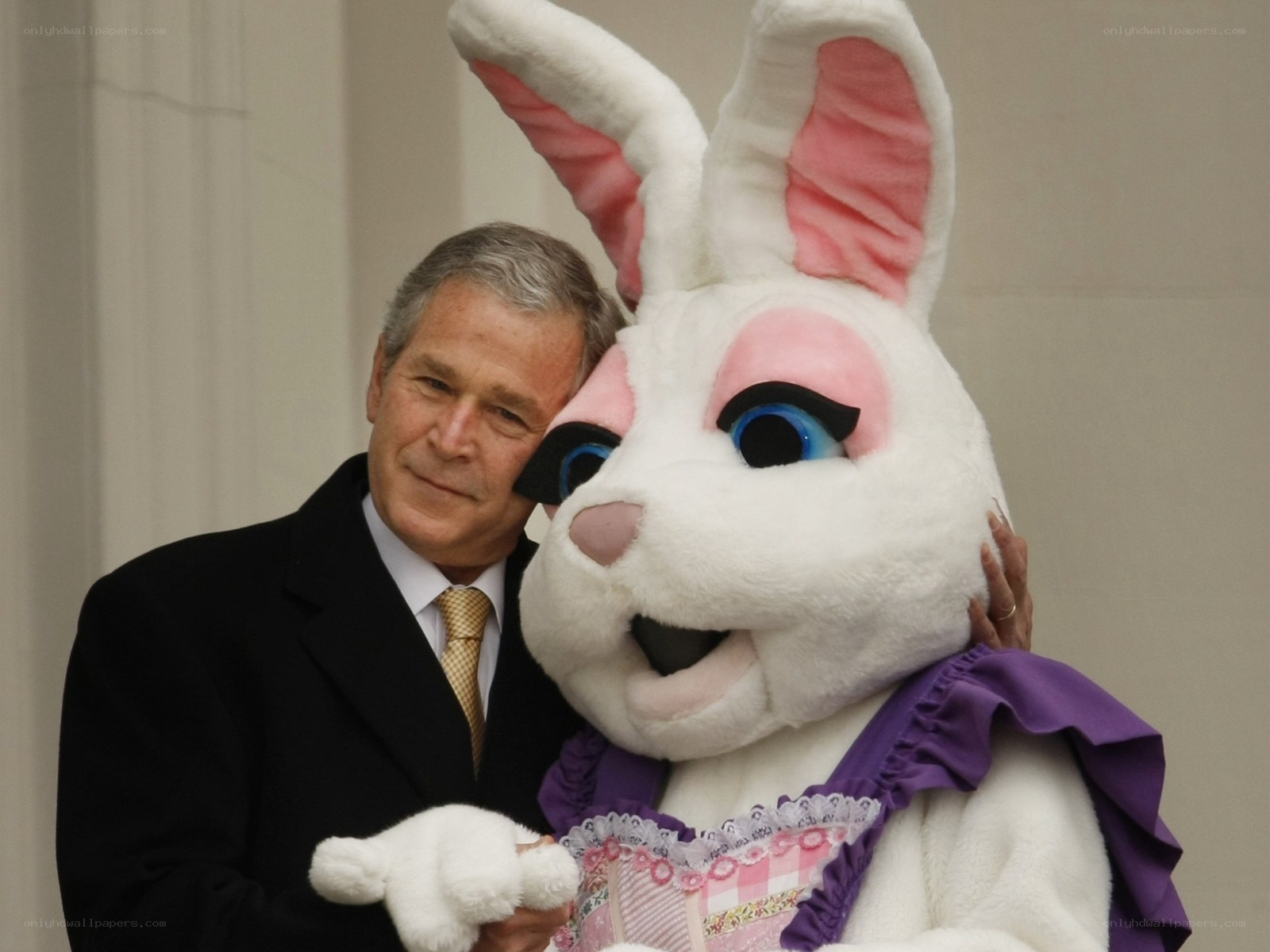 George W. Bush with Easter Bunny