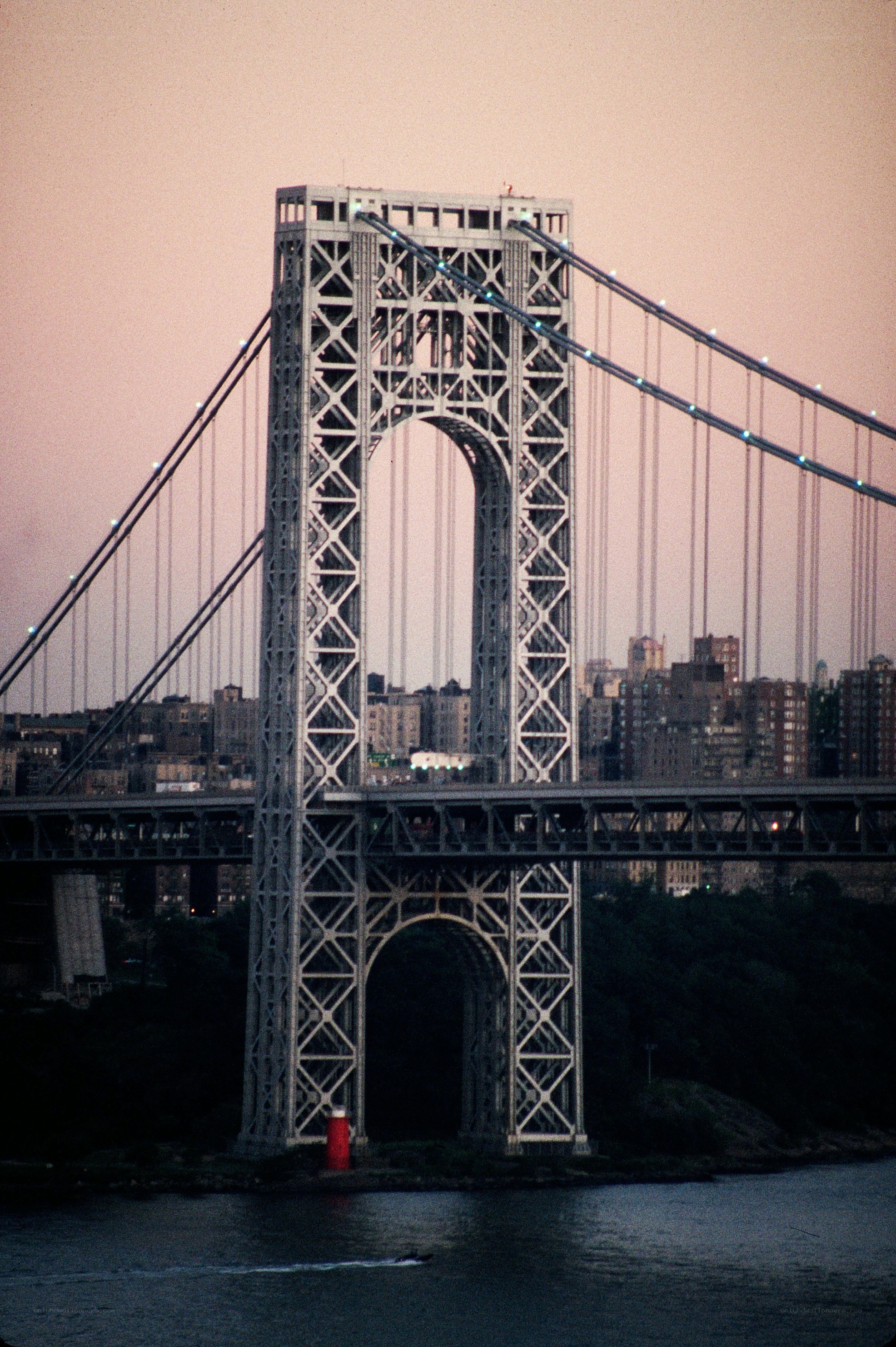 George Washington Bridge at dusk