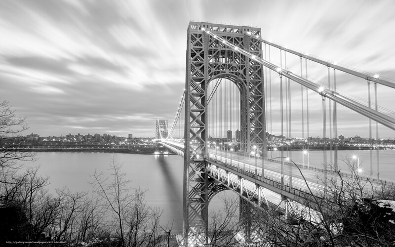 George Washington Bridge — Black, Dramatic
