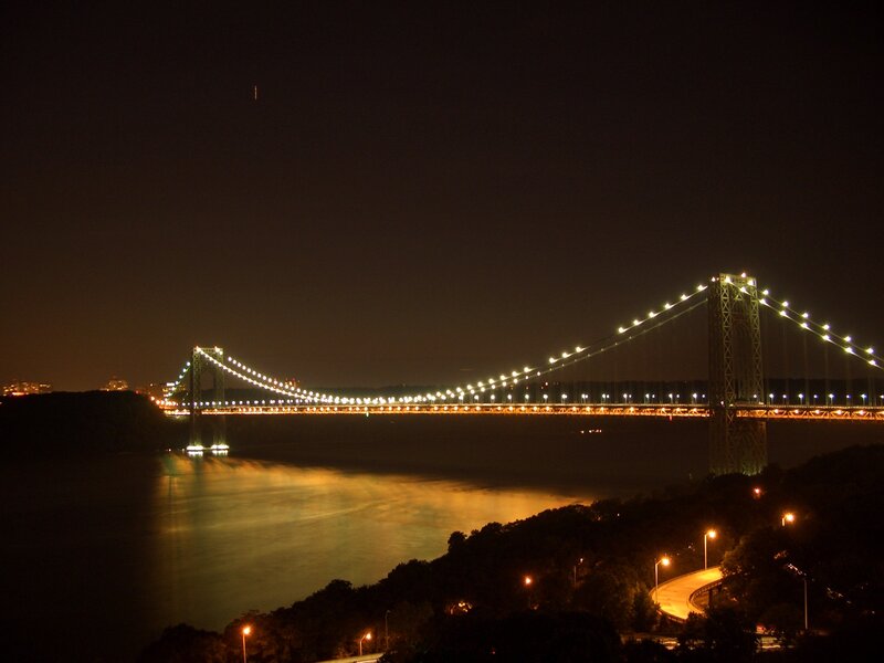 George Washington Bridge — Black, Serene, Night