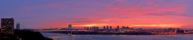 George Washington Bridge — Pink, Dramatic