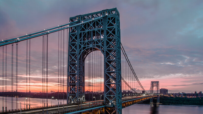 George Washington Bridge — Pink