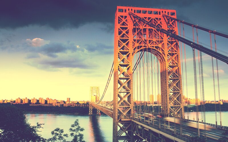 George Washington Bridge — Red