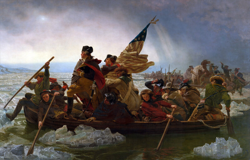 George Washington Crossing River — Blue, Dramatic, Winter