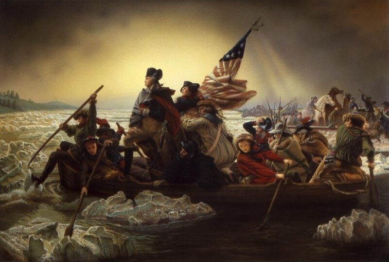 George Washington Crossing River — Brown, Dramatic