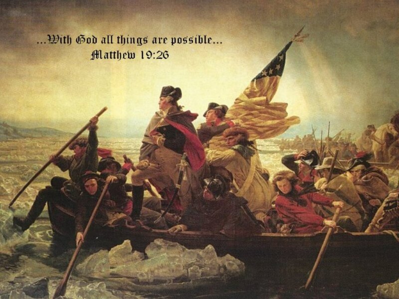 George Washington Crossing River — Brown