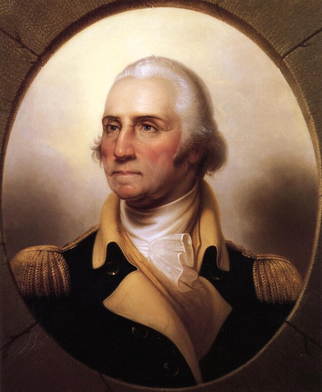 George Washington Portrait — Black, Formal, Painting, Military Uniform