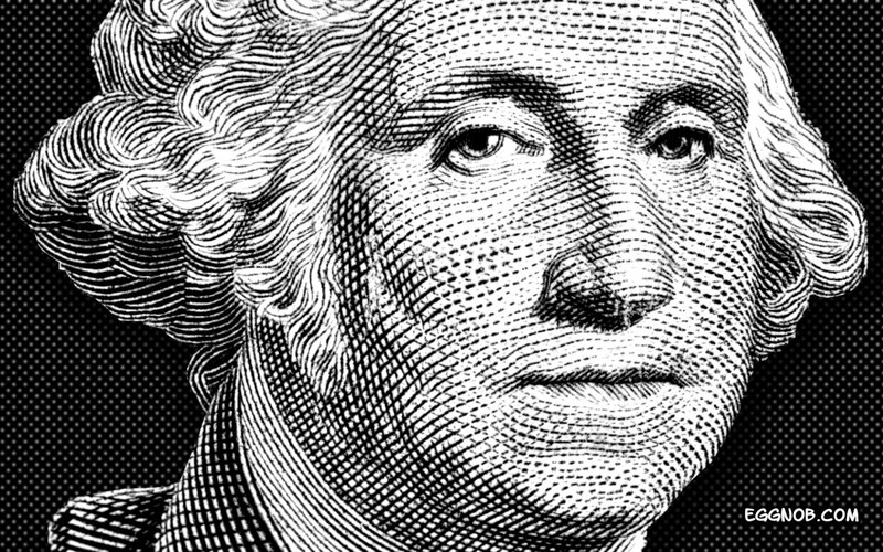 George Washington Portrait — Black, Formal
