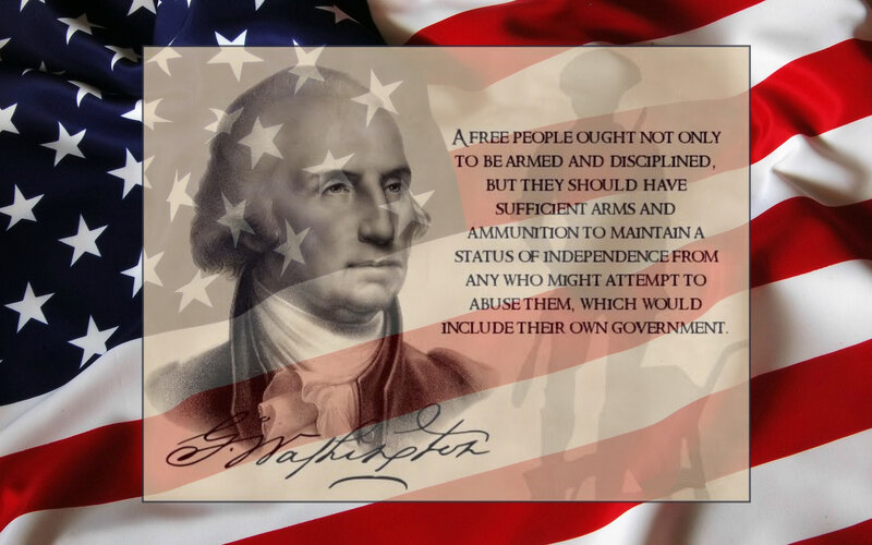 George Washington Portrait — Red, Patriotic
