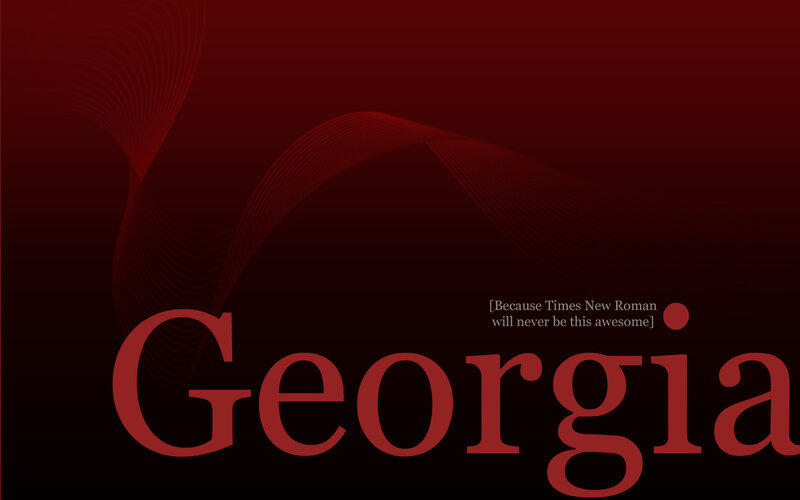 Georgia font display