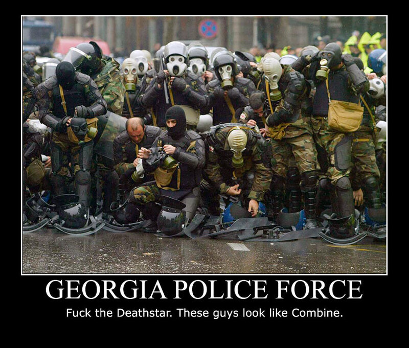 Georgia police in riot gear