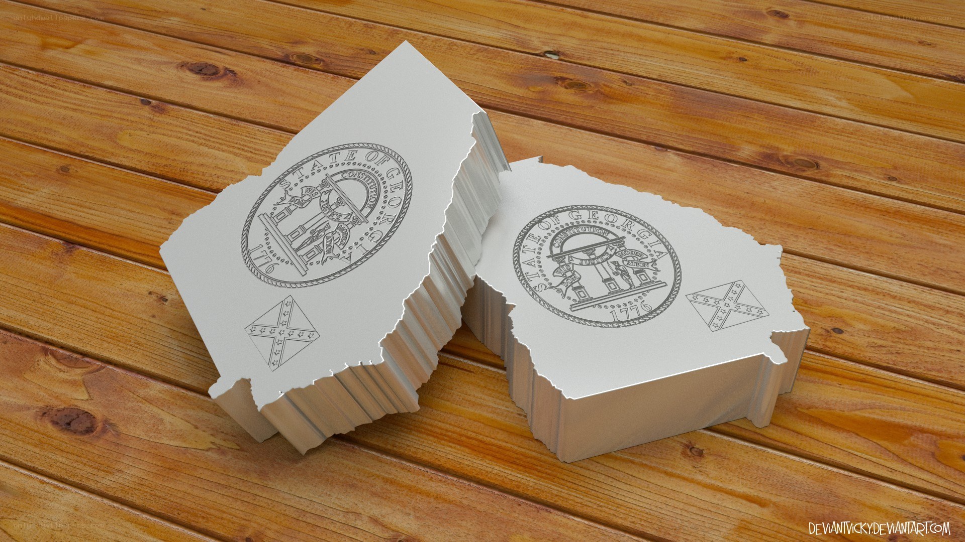 Georgia state seal cutouts